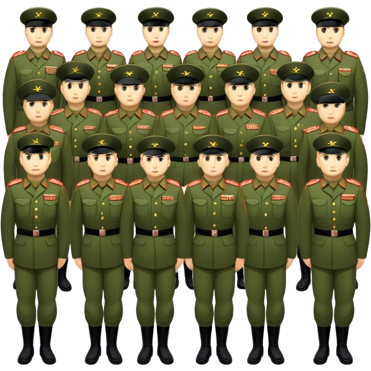 big modern Russian army, photorealistic emoji