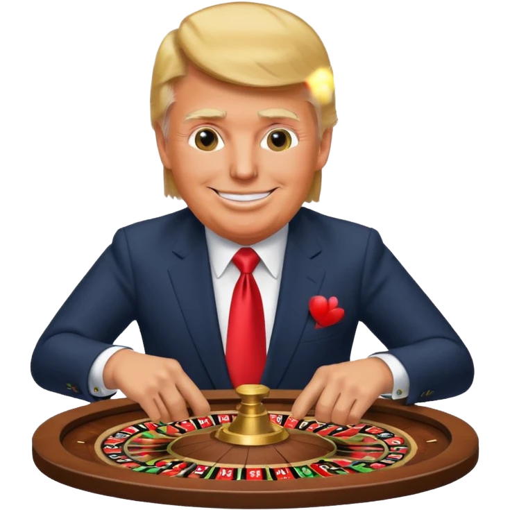 trump , playing roulette big wins emoji