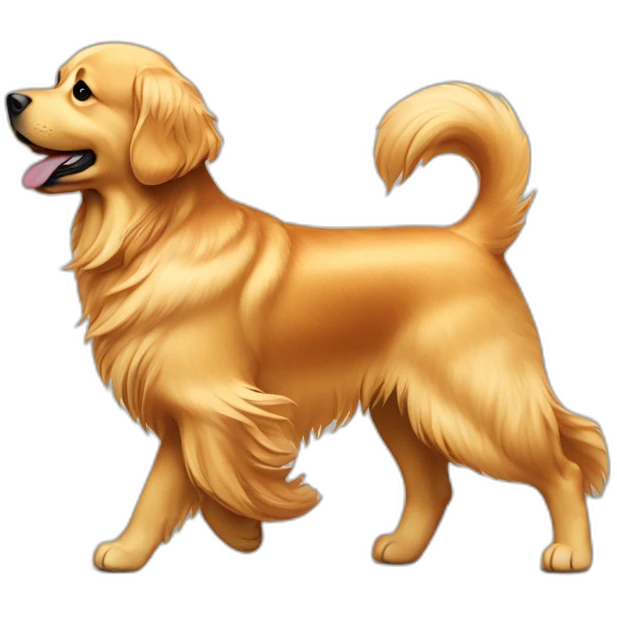 Golden Retriever walking emoji