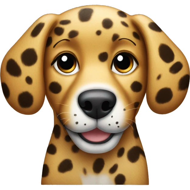 leopard print dog emoji