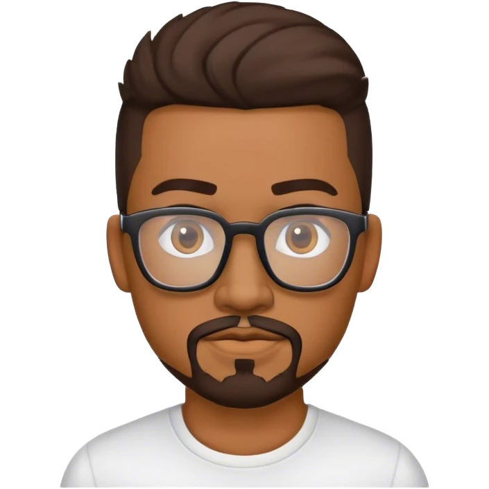 latino male,bold, glasses and goatee emoji