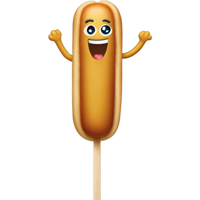 Corndog on stick blue emoji