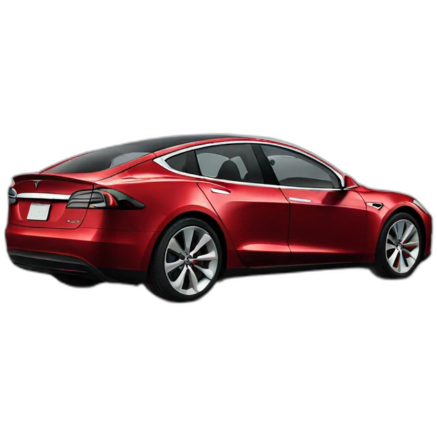 red tesla car emoji