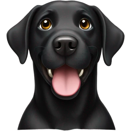 happy black labrador emoji