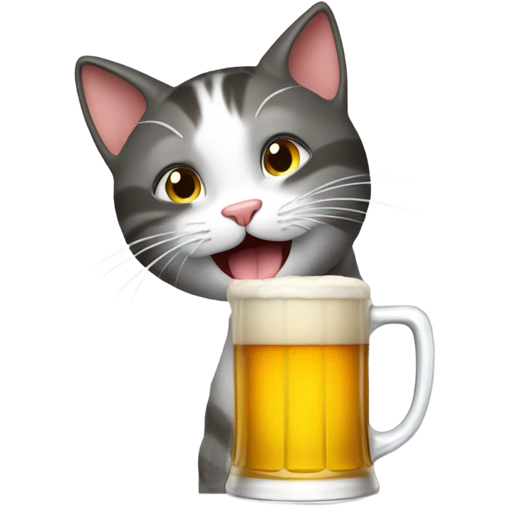 Cat drinking beer  emoji