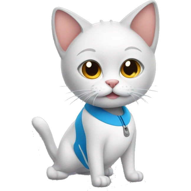 Cat in gym gear emoji
