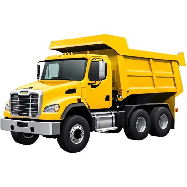 Dump Truck - Freightliner 114SD (Model Year: 2022) (Iconic colour: Yellow with black and silver) emoji