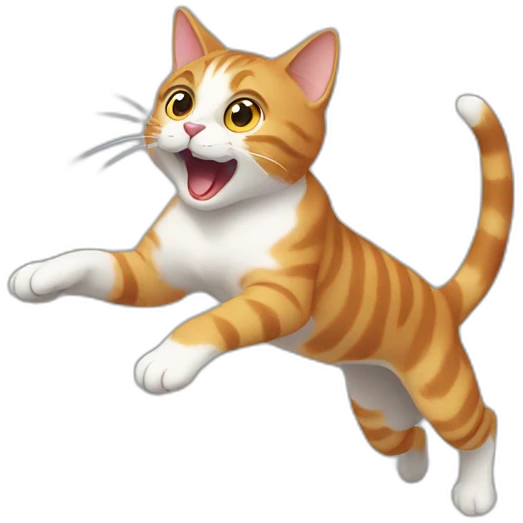 Cat jump emoji