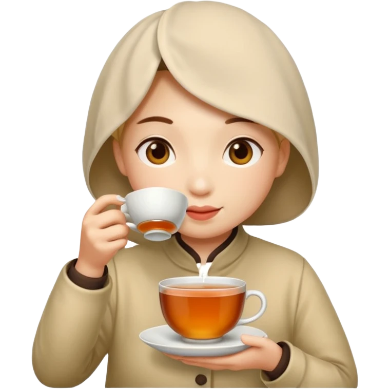 Tea ,drinking dumpling emoji