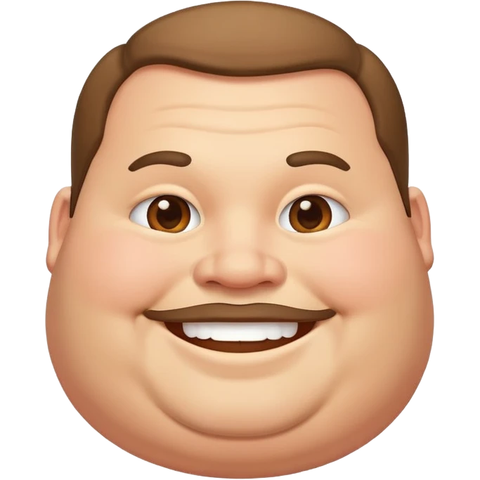 Fat guy with a emoji