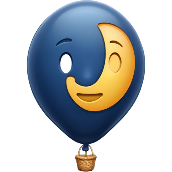 dark navy balloon emoji