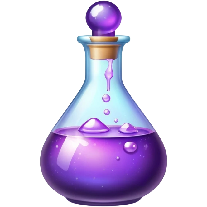 Shiny magic purple potion bottle emoji