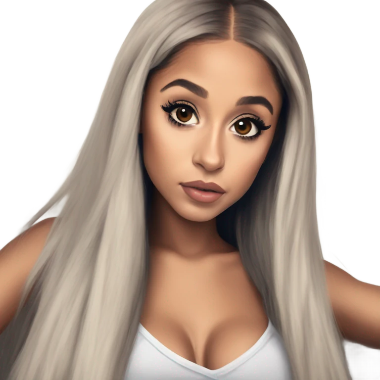 Hyper Realism Ariana Grande photo  emoji