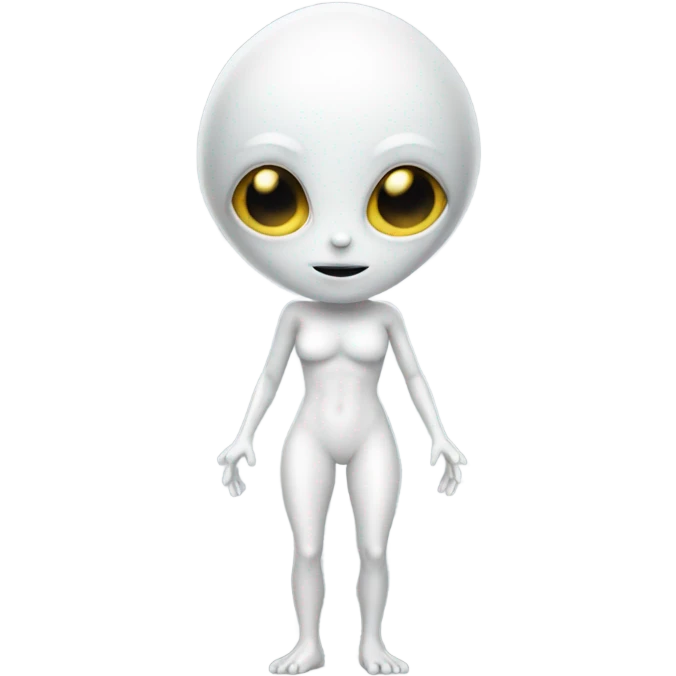 a white alien woman full body emoji