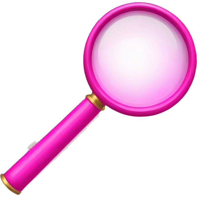 pink magnifying glass  emoji