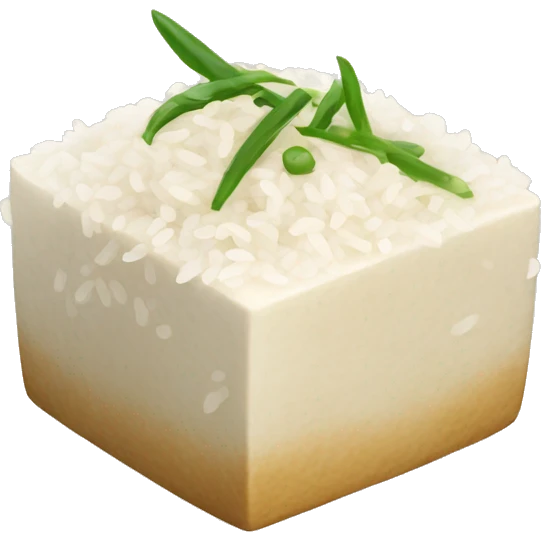 tofu with rice emoji
