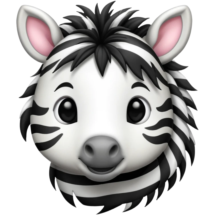 cute zebra with black and white stripes emoji