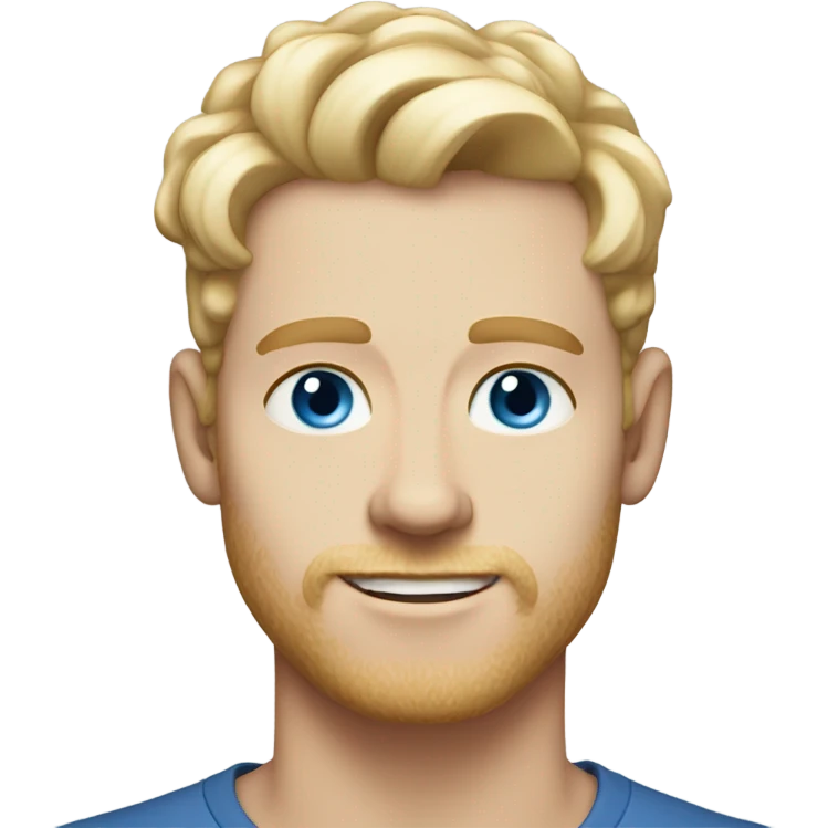 light curl blonde 30yo man blue eyed pale skin emoji