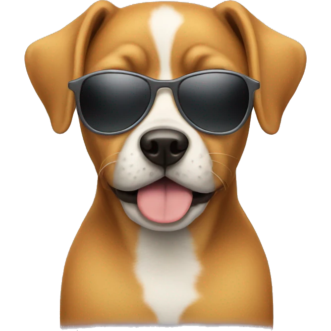 Dog with sunglasses emoji