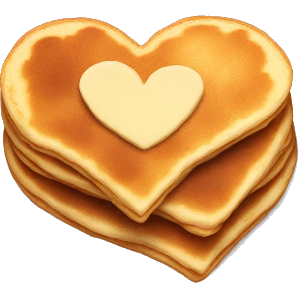Heart shaped pancakes emoji