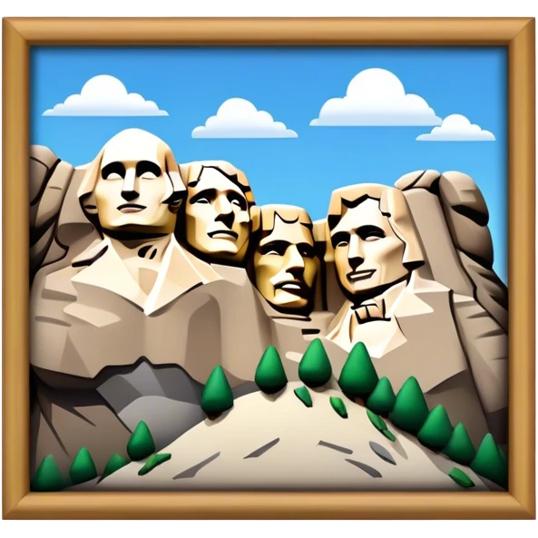 Cinematic Realistic Mount Rushmore Emoji emoji
