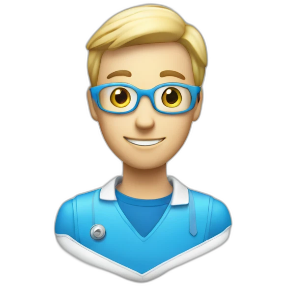 Certification bleue avec tick blanc emoji