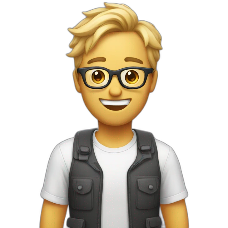 nerd face with only 2 tooth visible emoji