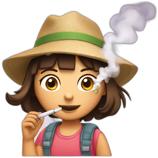 dora vaping hemp emoji