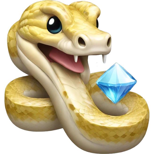 Python with a crystal emoji