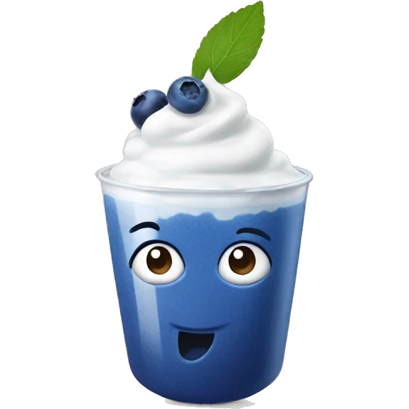 Blueberry in yogurt  emoji