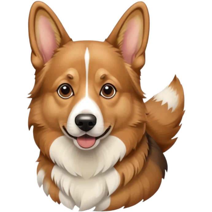 German shepherd and corgi mix dog emoji