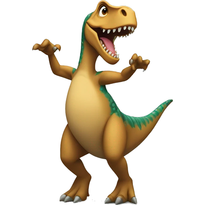 Dinosaurio bailando sevillanas  emoji