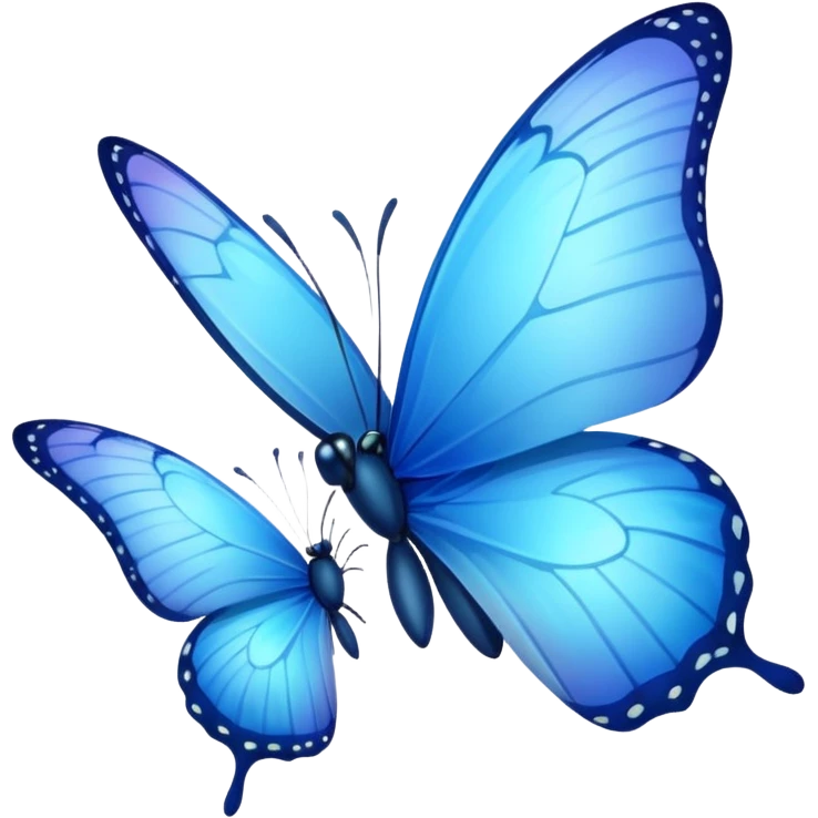 Blue butterflies emoji