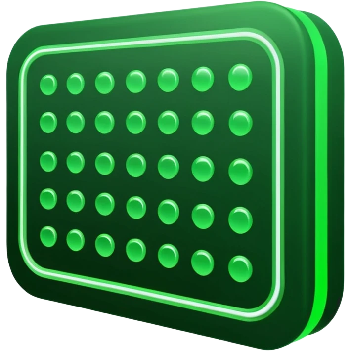 green binary flowing emoji