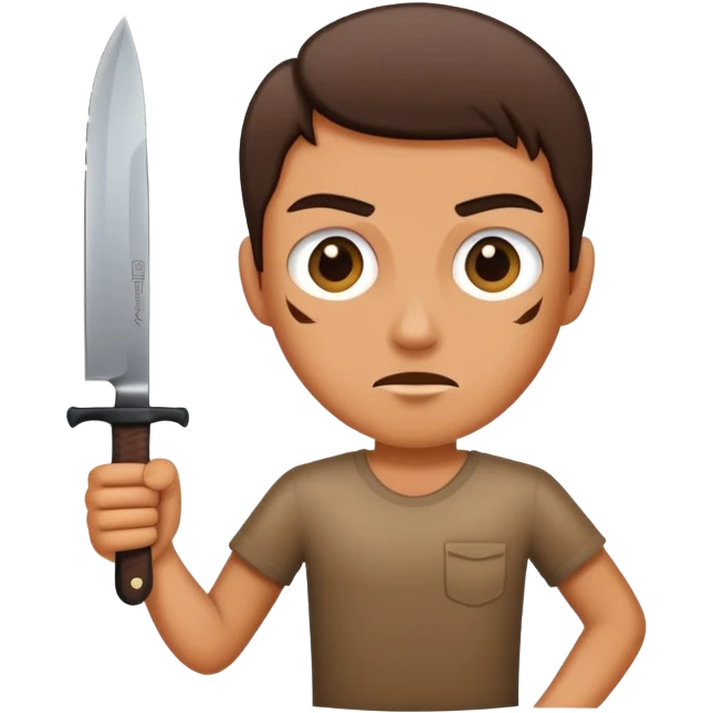 Holding knife emoji
