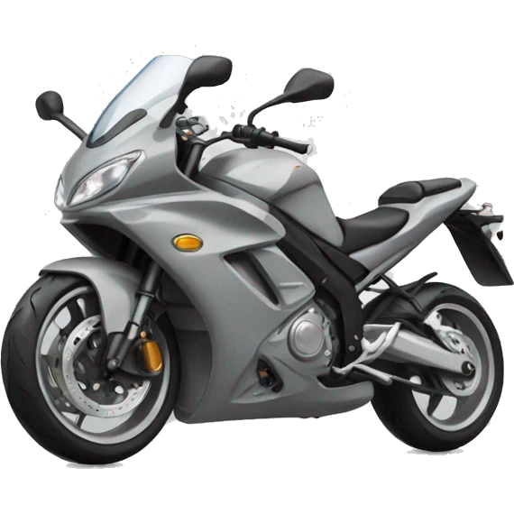Grey sports motorcycle emoji