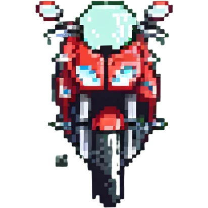 red sport motorcycle icon, pixel art style, favicon style emoji