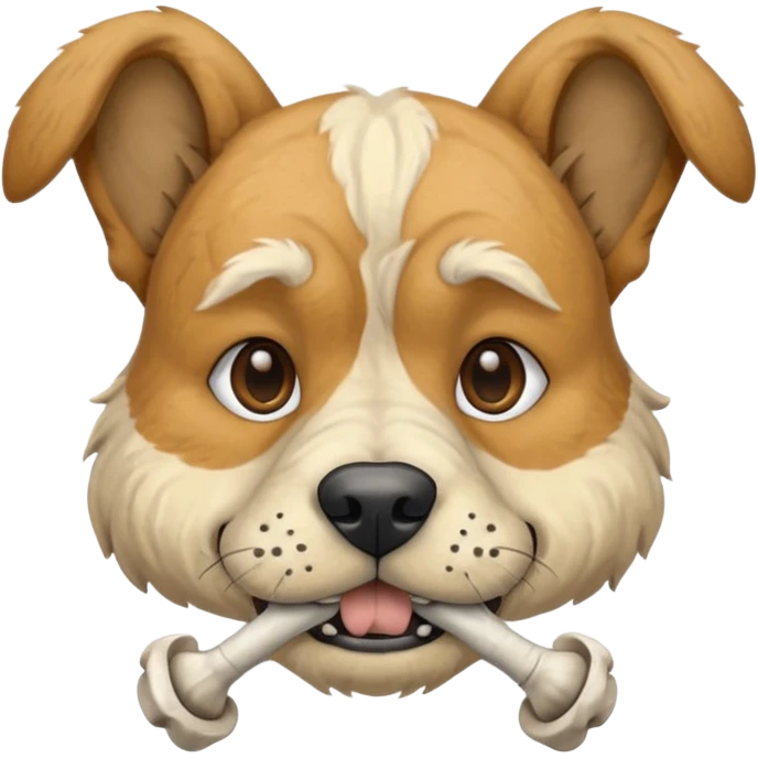 ancient dog with bone necklace emoji