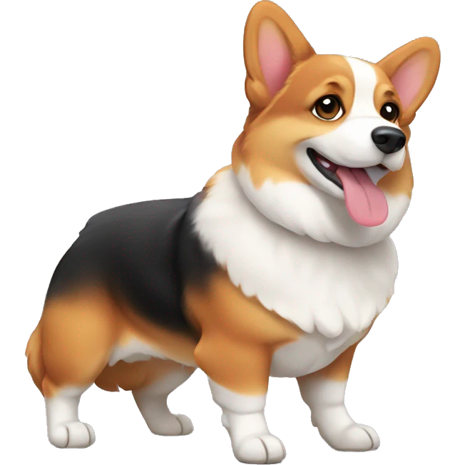 tri color corgi emoji