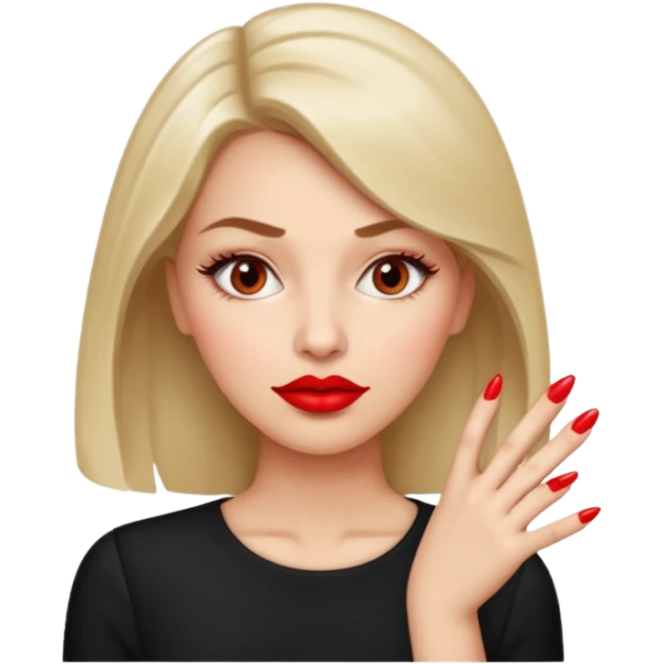 Make a combo of 🤨💅👄 emoji