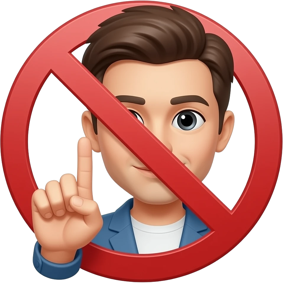 Человек показывает нет emoji