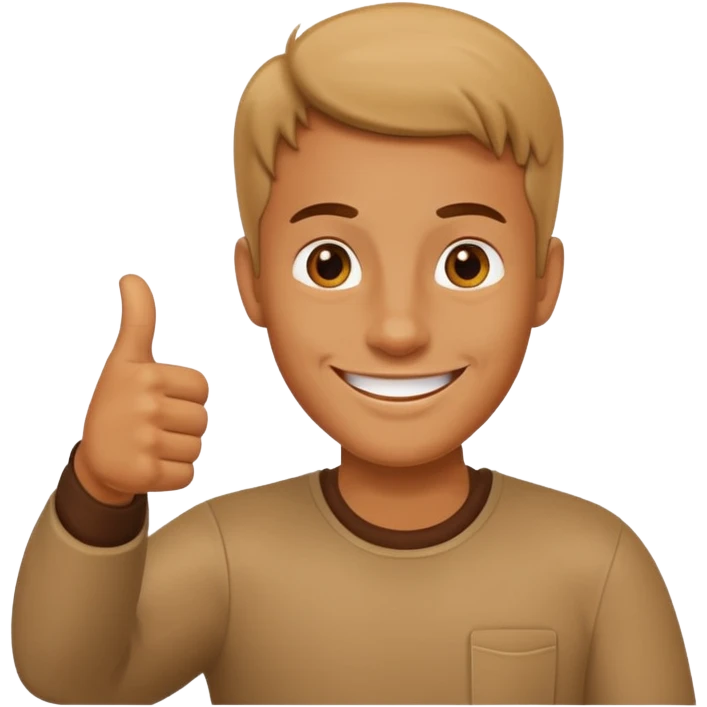 man giving a thumbs-up emoji