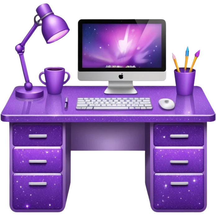 Purple Glitter office emoji