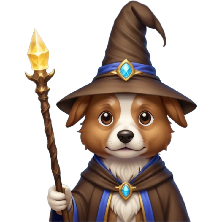 Dog wizard emoji