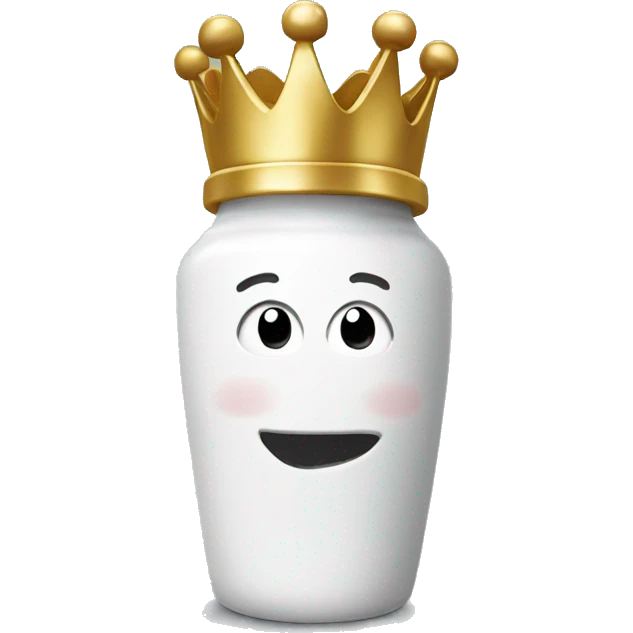 salt shaker wearing a gold crown emoji