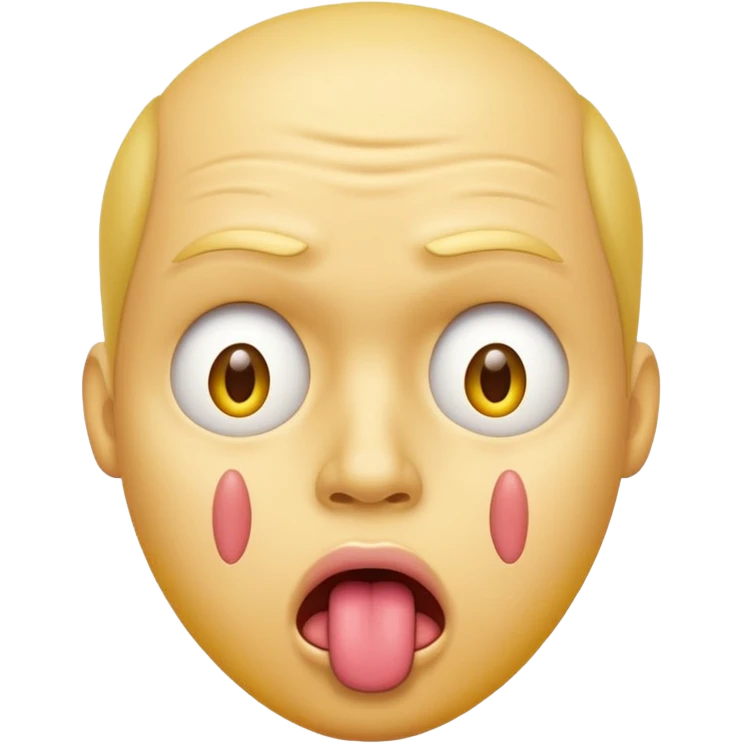 disappointed yellow face tongue emoji