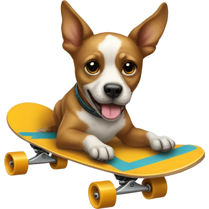 Dog on a skateboard  emoji