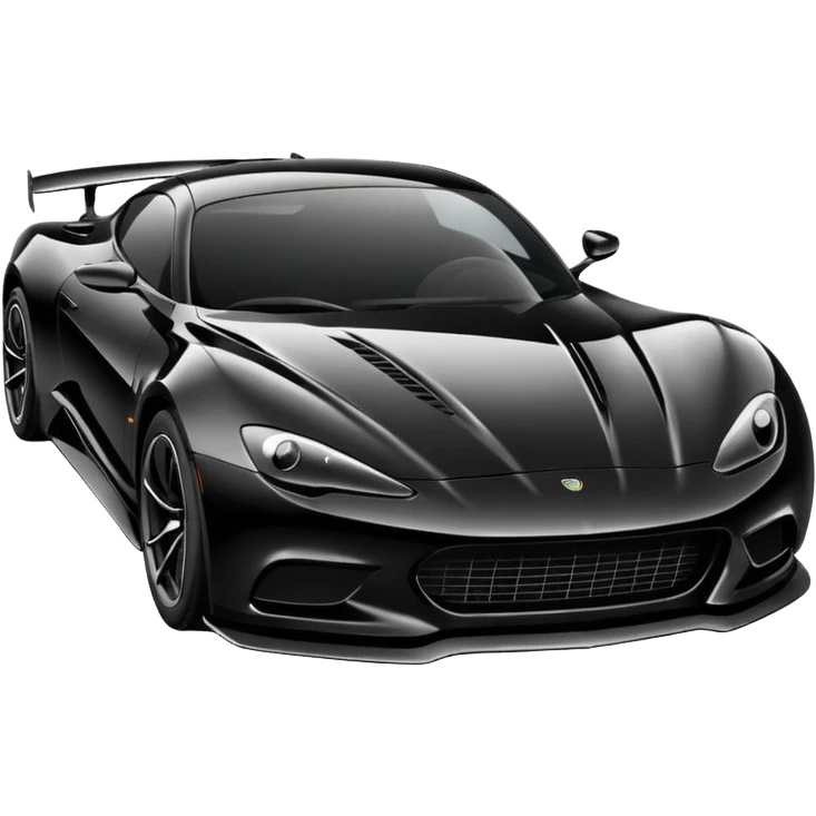 black sports car with big spoiler  emoji