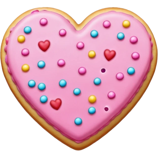 an aesthetic pink  christmas cookie emoji