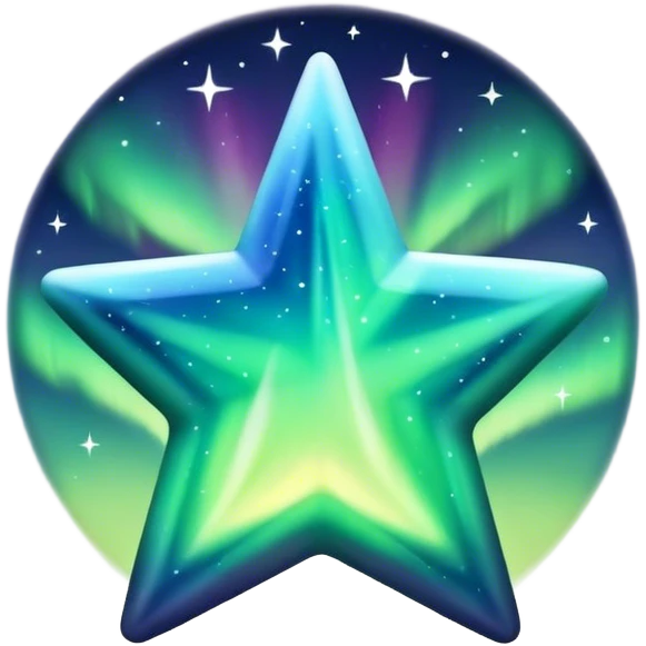 Northern lights star emoji